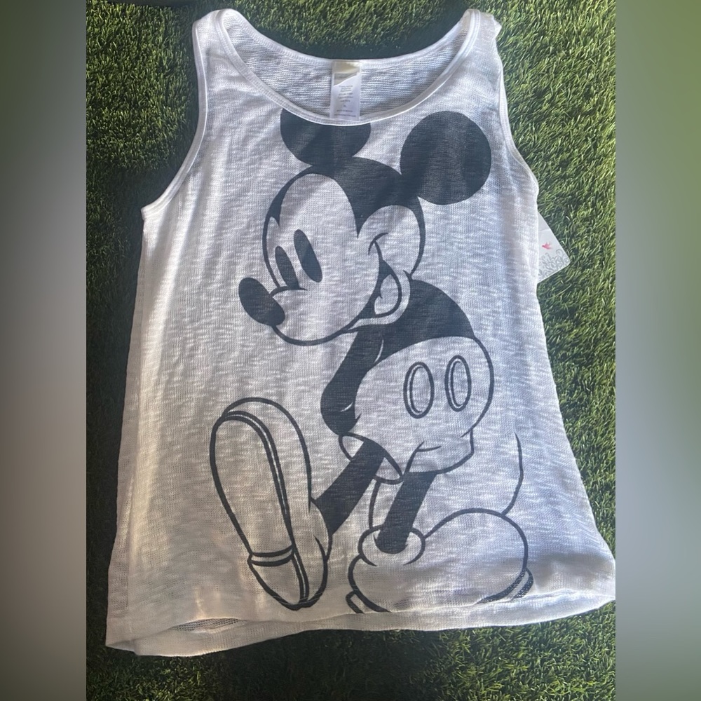 Mickey Mouse Tank Top Semi Sheer Junior Size XL